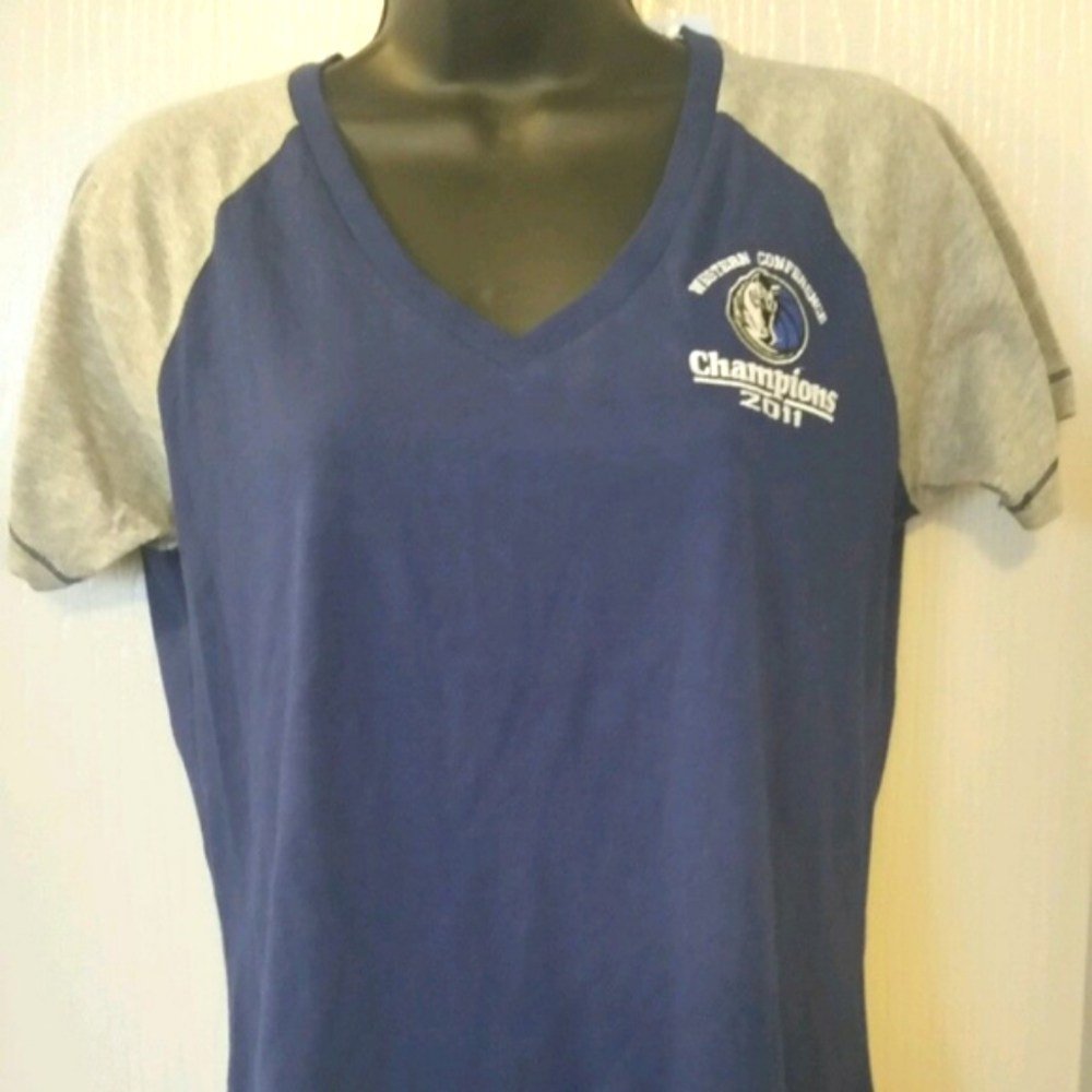 NEW Dallas Mavericks West Conf Champ tee L 2011